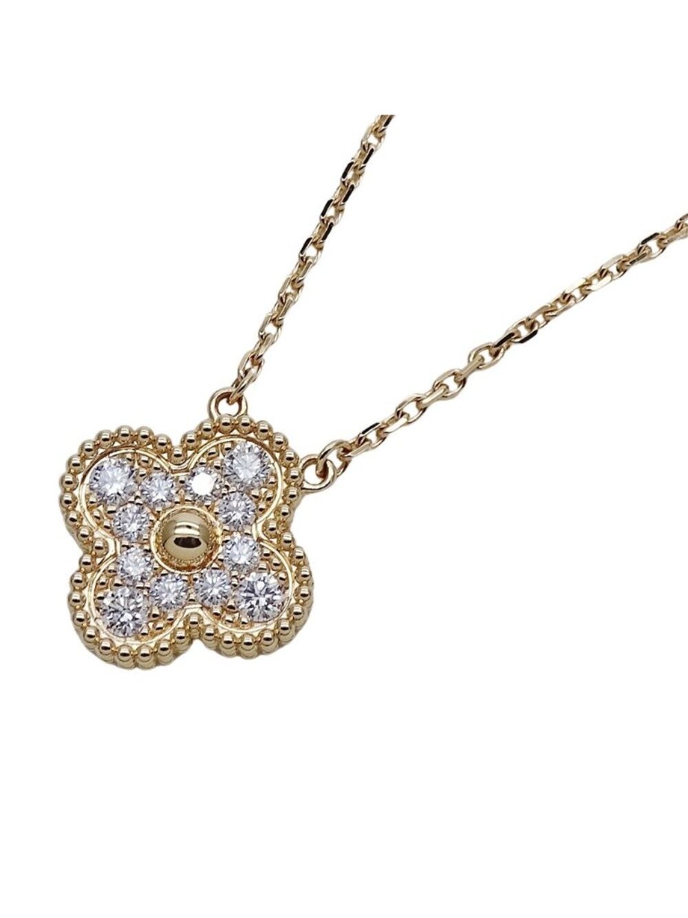 Van Cleef & Arpels Necklace Vintage Alhambra Diamond Yellow Gold